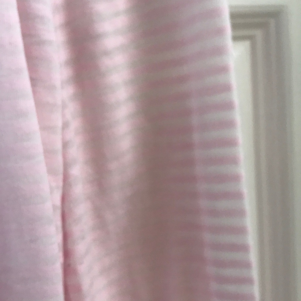 Pink white stripes thin button down - Picture 3 of 3